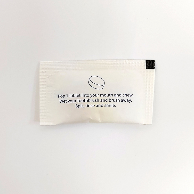 Dents de taille de voyage d'hôtel blanchissant la menthe organique de pilule de collutoire de solvant de mauvaise haleine de pâte dentifrice solide de Tablettes
