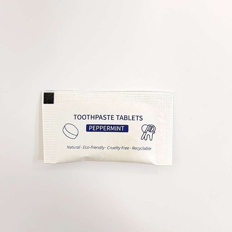 Dents de taille de voyage d'hôtel blanchissant la menthe organique de pilule de collutoire de solvant de mauvaise haleine de pâte dentifrice solide de Tablettes