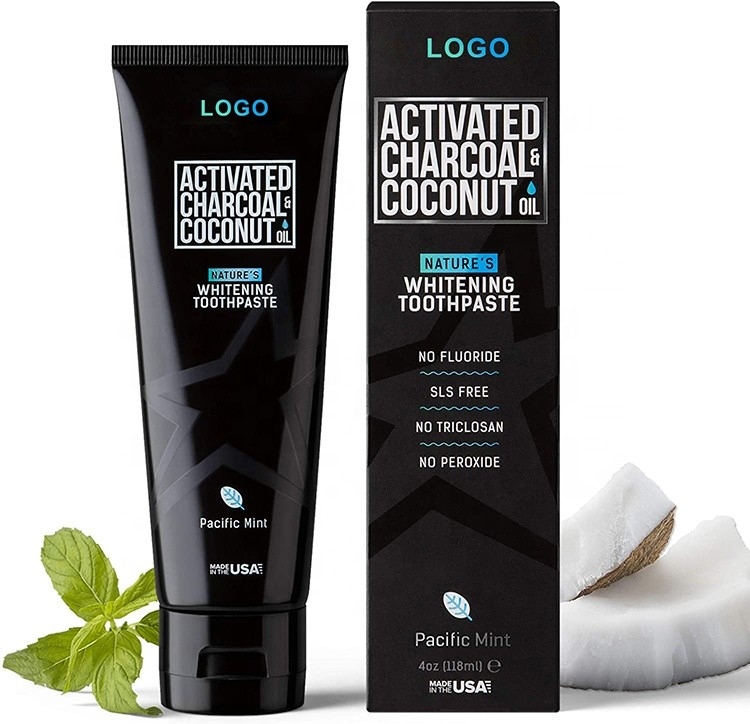 Dents en bambou naturelles de charbon de bois blanchissant la poudre dentifrice en bon état de saveur d'anti gel noir de cavités de pâte dentifrice