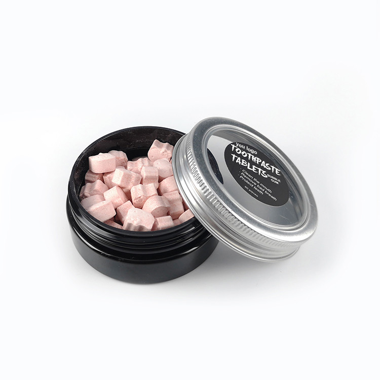 Dents 50g portatives d'OEM blanchissant des Tablettes avec la pâte dentifrice de nettoyage orale de fluorure