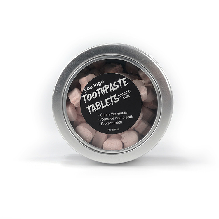 Dents 50g portatives d'OEM blanchissant des Tablettes avec la pâte dentifrice de nettoyage orale de fluorure