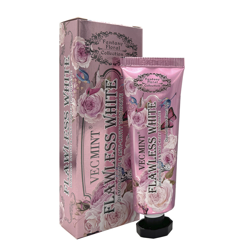 Pâtes à dents blanchissantes à l' arôme de fleurs avec sorbitol Silica 400g Carton en papier blanc