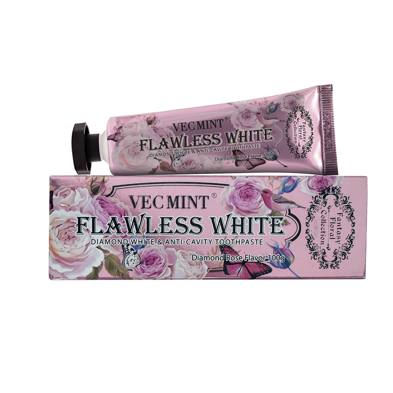 Pâtes dentaires à base d'aloe vera 100g de tube de blanchiment des dents soins buccaux avec LILY/ROSE/Osmanthus.