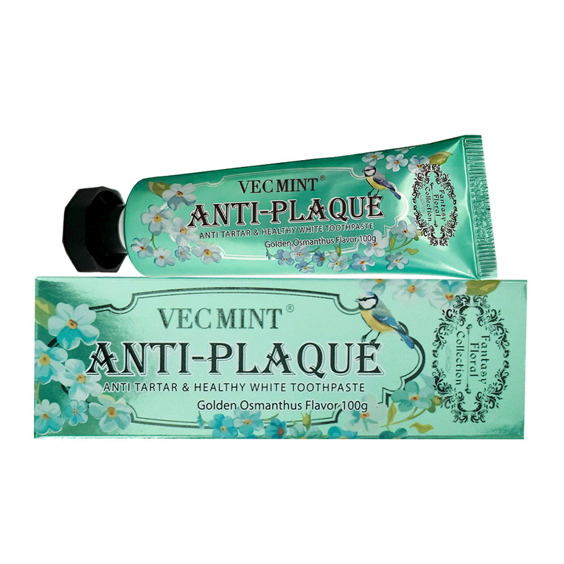 Vente en gros de séries florales Osmanthus et saveur de thé blanchiment des dentifrices nettoyage oral blanchiment des dents
