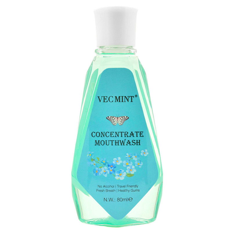 VECMINT sans alcool 80 ml saveurs florales antibactérien concentré rinçage buccal rinçage buccal nettoyage des dents