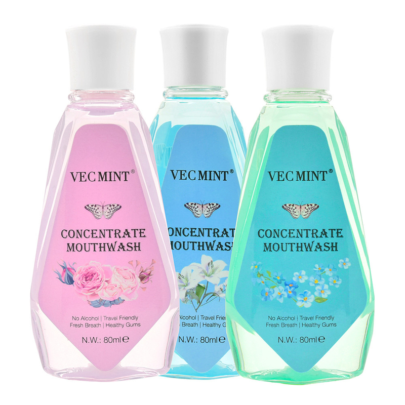 VECMINT sans alcool 80 ml saveurs florales antibactérien concentré rinçage buccal rinçage buccal nettoyage des dents