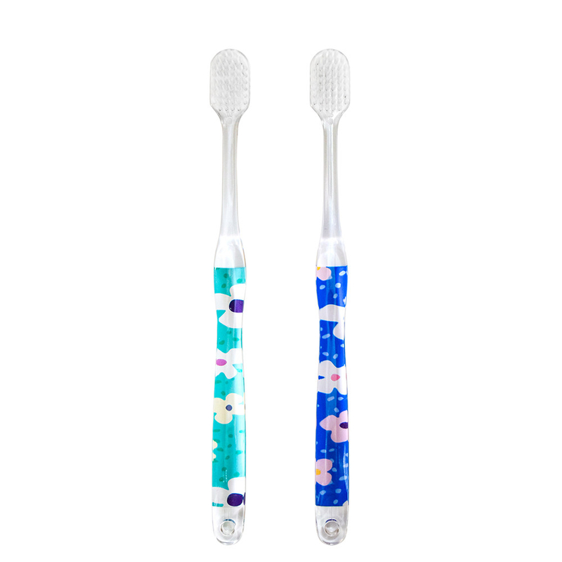 Vente directe d'usine bas prix de haute qualité cristalline transparente colorée brosse à dents pour adultes brosse à dents douce personnalisée
