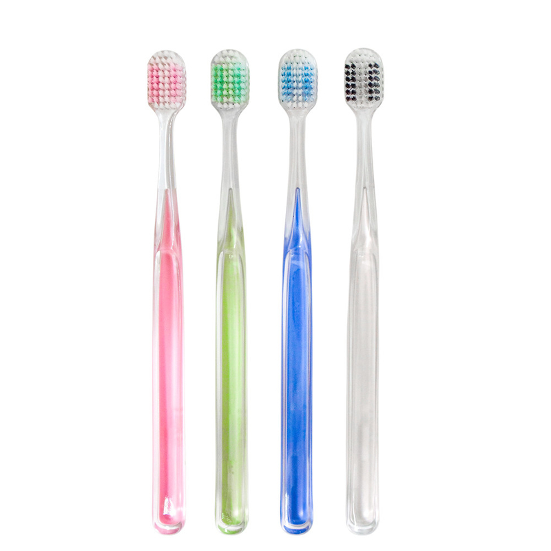 Vente en gros de dents de luxe de cristal de blanchiment de brosse à dents de brosses à haute densité de nettoyage en profondeur de cristal clair brosse à dents