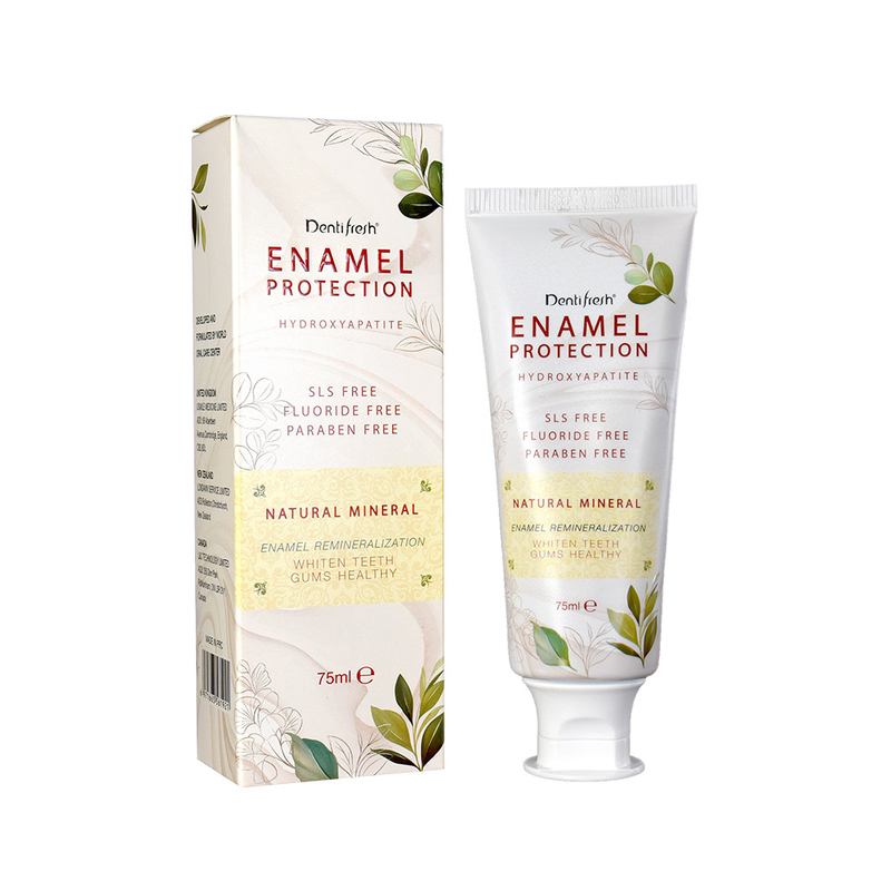 Dentiste frais 75 ml de dentifrice - Hydroxyapatite SLS - Fluorure libre sans minéral naturel pour la reminéralisation de l'émail