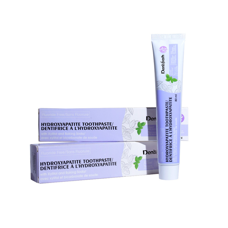 Fluorure de dentifrice - Pâtes à dents gratuites, 80 ml - Formule d'hydroxyapatite avec xylitol et bicarbonate de soude pour la santé buccale