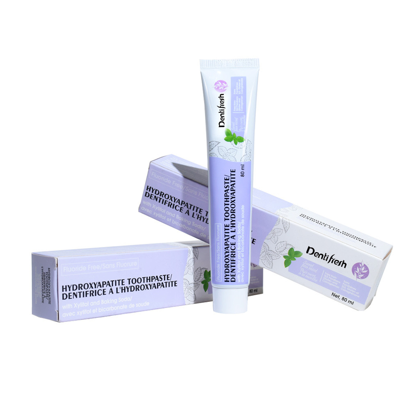 Fluorure de dentifrice - Pâtes à dents gratuites, 80 ml - Formule d'hydroxyapatite avec xylitol et bicarbonate de soude pour la santé buccale