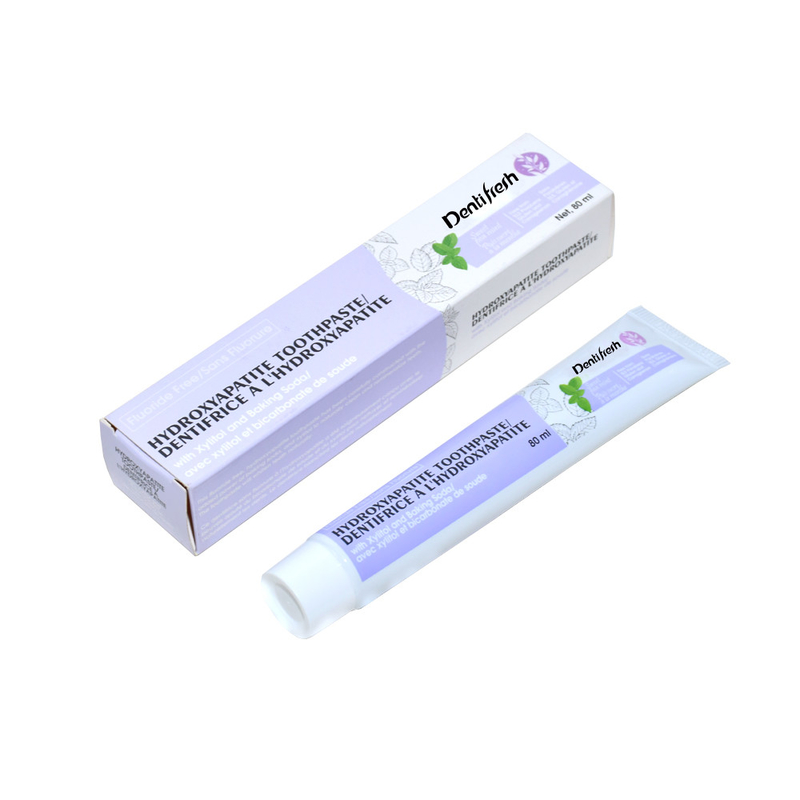 Fluorure de dentifrice - Pâtes à dents gratuites, 80 ml - Formule d'hydroxyapatite avec xylitol et bicarbonate de soude pour la santé buccale