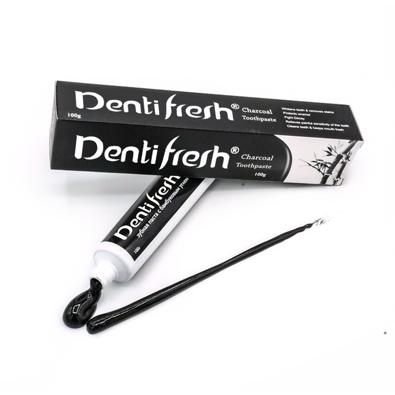 COOL ATE dentifrice - blanchit les dents et rafraîchit l'haleine avec du charbon de bambou 100g formule de nettoyage pour la santé buccale