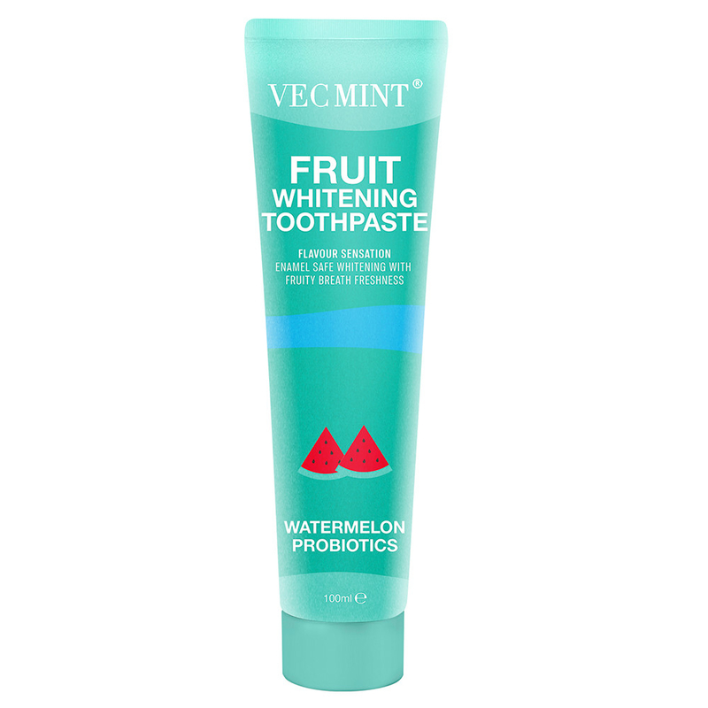 Vecmint 100ml Fruit blanchiment de la collection de dentifrice, y compris la pastèque à l'eau Probiotiques Le citron bicarbonate de soude & plus sourire plus lumineux
