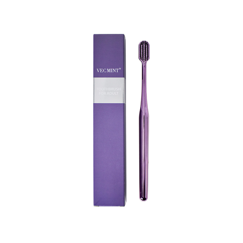 La brosse à dents VECMINT violette haut de gamme pour adultes: un design exquis pour une hygiène buccale supérieure, parfaite pour une utilisation quotidienne