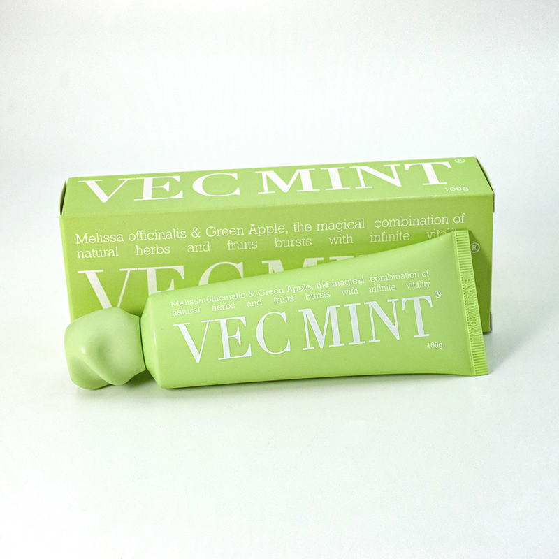 VECMINT 100g de dentifrice: libérez la vitalité orale avec des herbes et des fruits naturels magiques (Melissa officinalis et pomme verte)