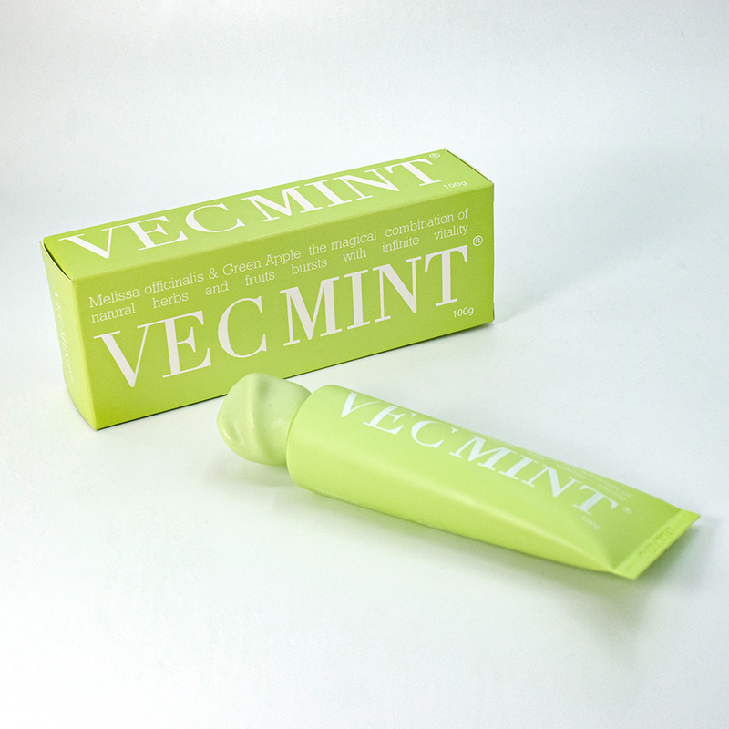 VECMINT 100g de dentifrice: libérez la vitalité orale avec des herbes et des fruits naturels magiques (Melissa officinalis et pomme verte)