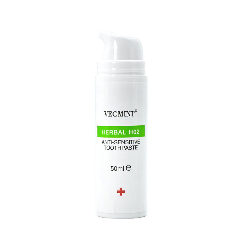VECMINT Herbal H02 Anti - dentifrice sensible - 50 ml, formule apaisante pour les dents sensibles