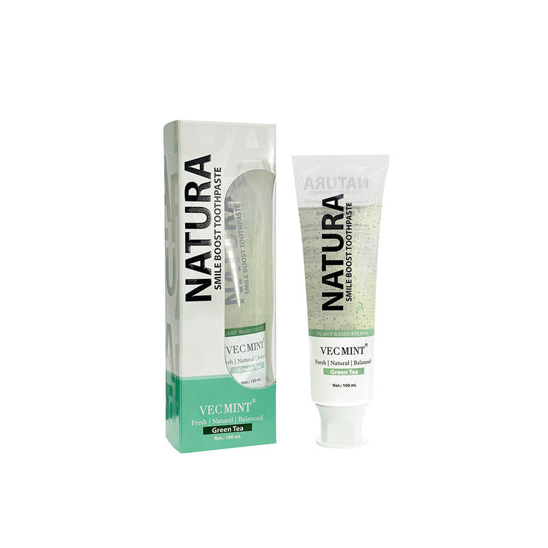 NATURA VECMINT Smile Boost dentifrice à base de plantes naturelle avec saveur de thé vert fraîche et équilibrée