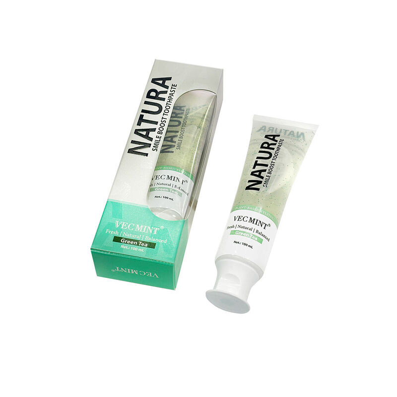 NATURA VECMINT Smile Boost dentifrice à base de plantes naturelle avec saveur de thé vert fraîche et équilibrée