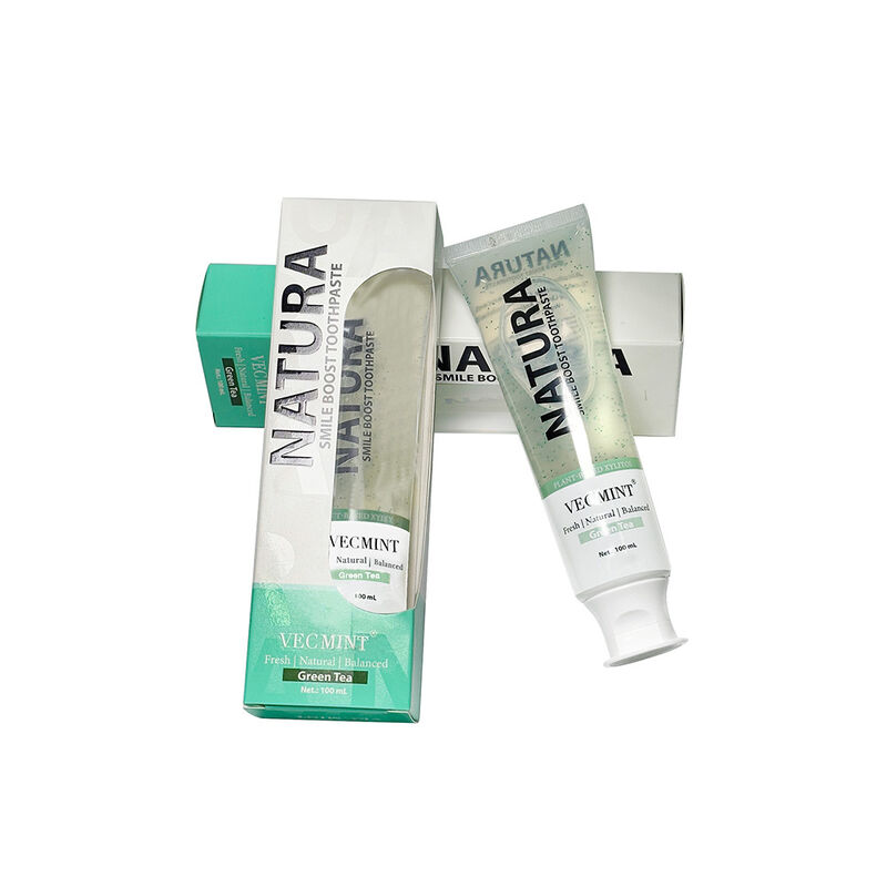 NATURA VECMINT Smile Boost dentifrice à base de plantes naturelle avec saveur de thé vert fraîche et équilibrée