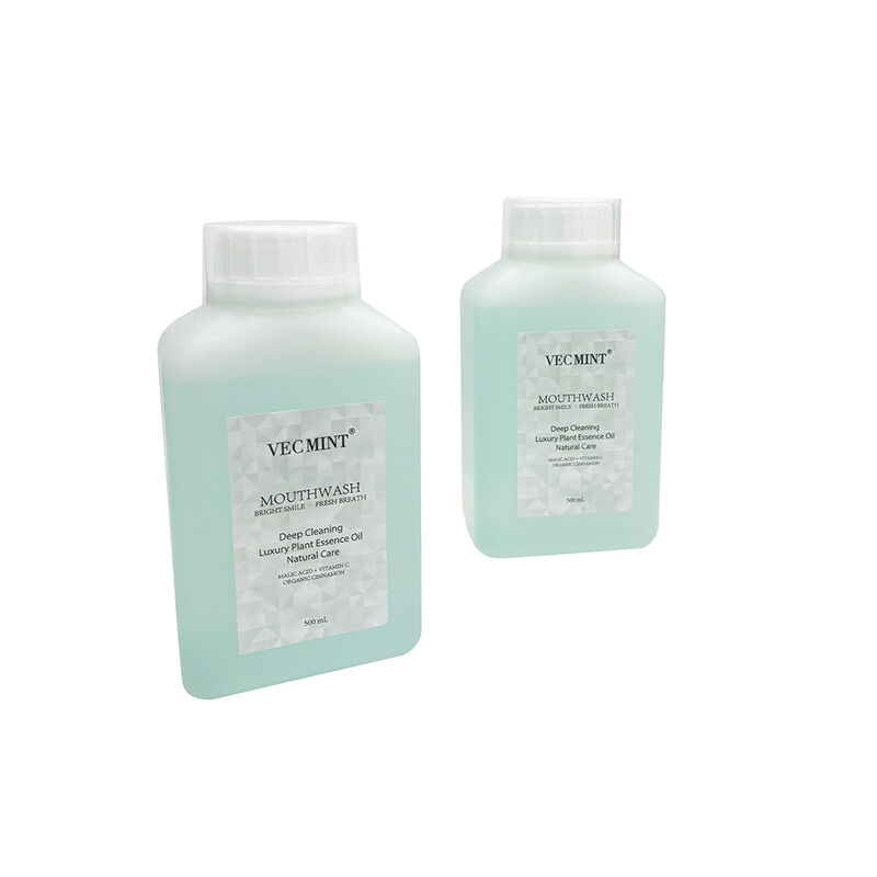 VECMINT Rince-bouche naturel - Nettoyage en profondeur des soins bucco-dentaires Rincer avec de l'huile d'essence végétale de luxe pour une respiration fraîche 500 ml