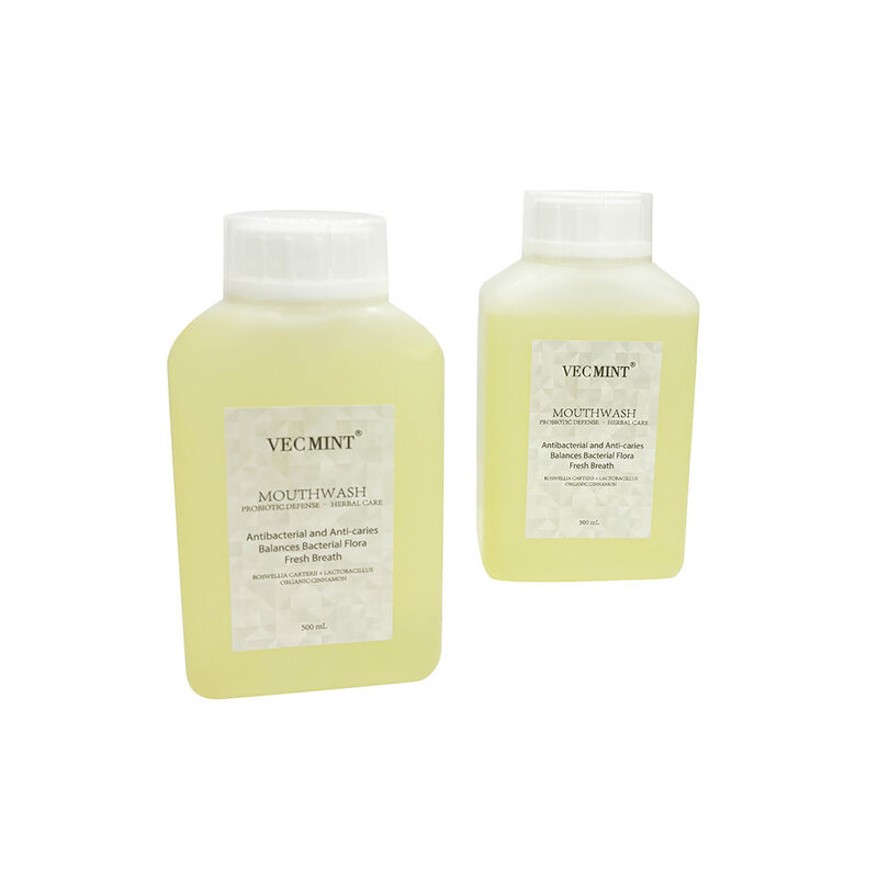 VECMINT Probiotique Défense Rinceau buccal à base de plantes - Rinceau oral antibactérien anti-cavités (équilibre la flore bactérienne et l'haleine fraîche) 500 ml en gros