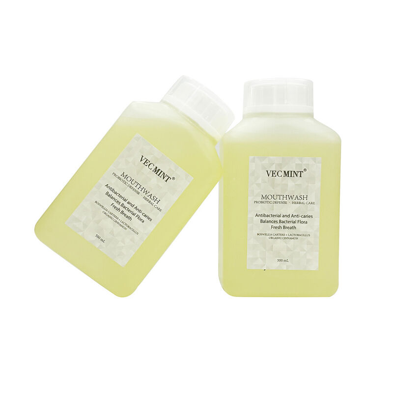 VECMINT Probiotique Défense Rinceau buccal à base de plantes - Rinceau oral antibactérien anti-cavités (équilibre la flore bactérienne et l'haleine fraîche) 500 ml en gros