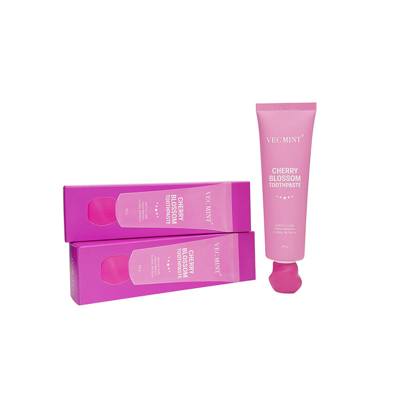 VECMINT 100g Cherry Blossom Flavor Toothpaste - Gentle Oral Care for Teeth Repair & Long-Lasting Fresh Breath, Daily Use Fluoride-Free Paste