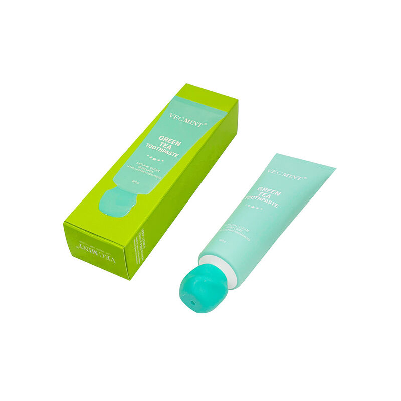 Crème dentifrice à base de thé vert frais toute la journée VECMINT - Ingrédients 100% naturels, soins buccodentaires entièrement naturels, propres et de fraîcheur prolongée (100 g)