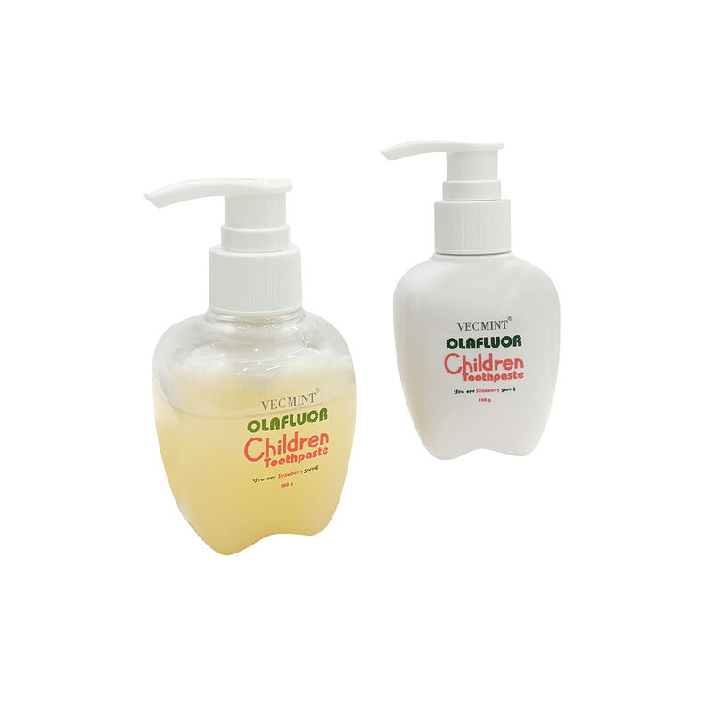 Dentifrice pour enfants OLAFluor de VECMINT - Flacon pompe de 100g, goût fraise, dentifrice sûr pour l'hygiène bucco-dentaire quotidienne des enfants