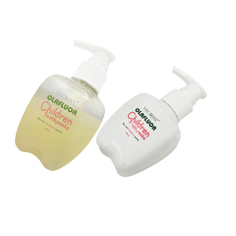 Dentifrice pour enfants OLAFluor de VECMINT - Flacon pompe de 100g, goût fraise, dentifrice sûr pour l'hygiène bucco-dentaire quotidienne des enfants