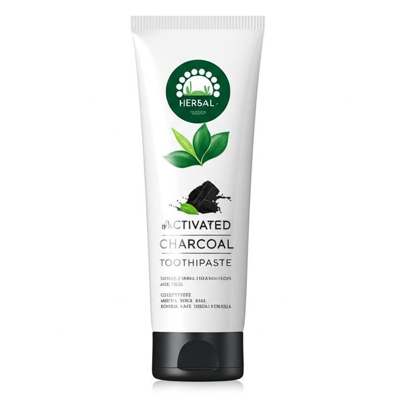 Dentifrice au charbon actif à base de plantes, adapté aux adultes et aux adolescents, sans cruauté, blanchiment doux et soin des gencives, formule à base de plantes
