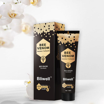 Pâte dentifrice orale sensible de soin de venin organique d'abeille pour la mauvaise haleine et les dents jaunes