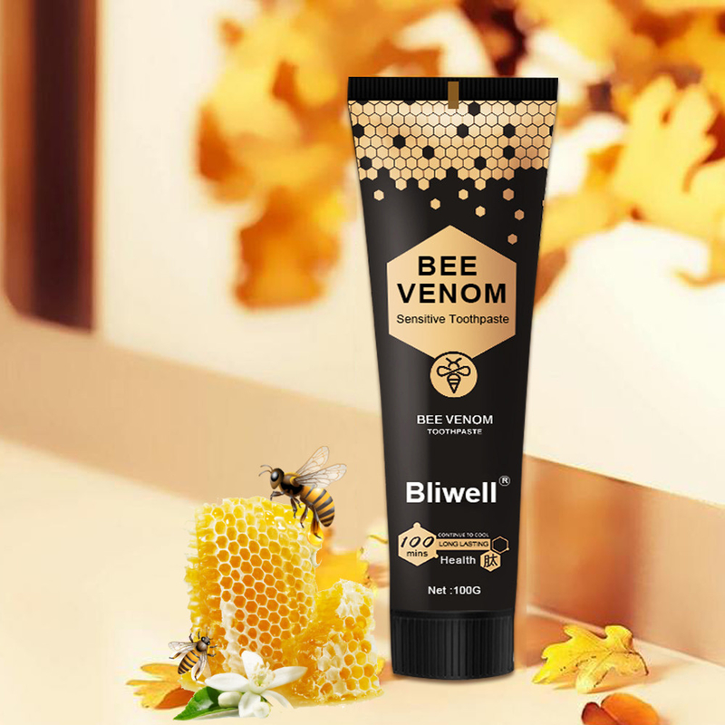 Pâte dentifrice orale sensible de soin de venin organique d'abeille pour la mauvaise haleine et les dents jaunes