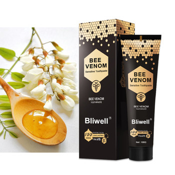 Pâte dentifrice orale sensible de soin de venin organique d'abeille pour la mauvaise haleine et les dents jaunes