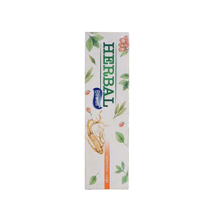 La pâte dentifrice de blanchiment de fines herbes précieuse un grand choix d'extraits de fines herbes blanchissent des dents pour protéger les gommes sensibles
