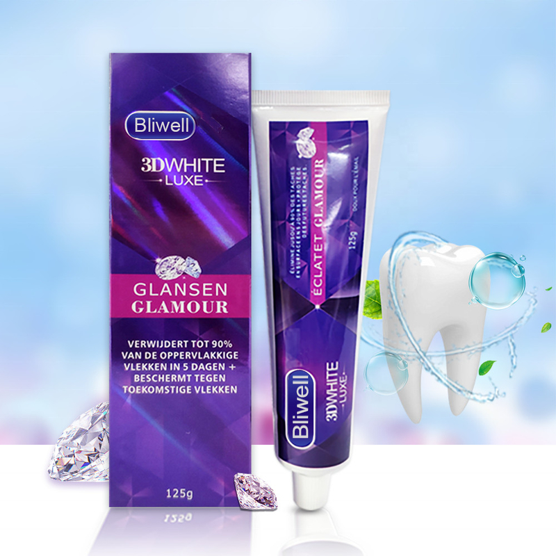 Émaillez la menthe blanche rayonnante organique sûre de la pâte dentifrice 3D a assaisonné la pâte dentifrice pour des adultes