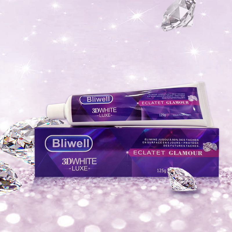 Émaillez la menthe blanche rayonnante organique sûre de la pâte dentifrice 3D a assaisonné la pâte dentifrice pour des adultes