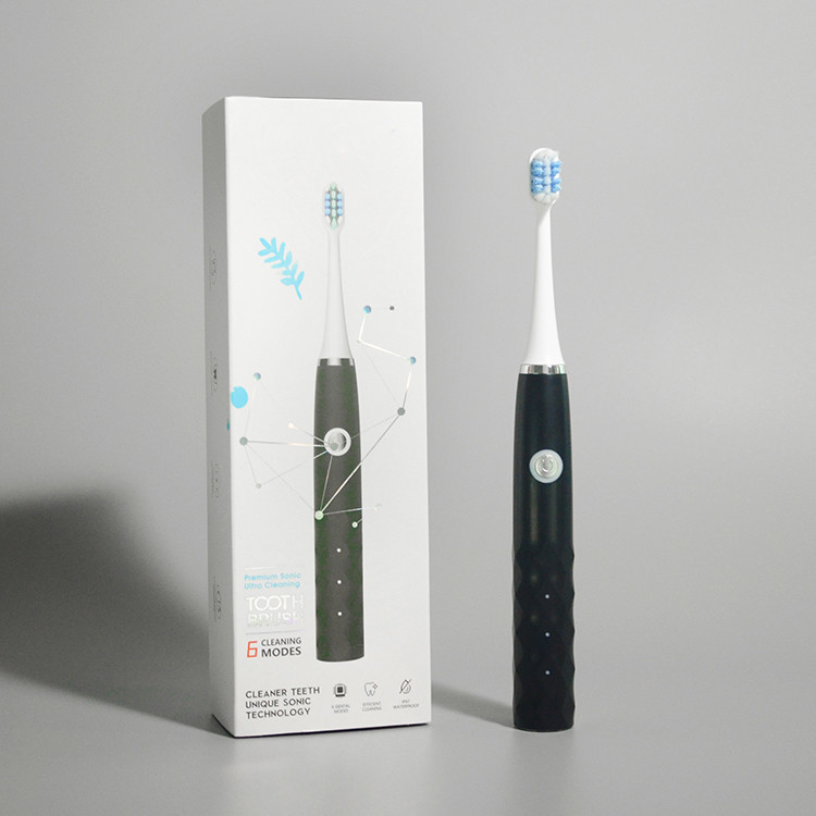 Wholease dure longtemps la brosse à dents électrique du rappel IPX7 futé imperméable rechargeable avec la tête de 4 brosses