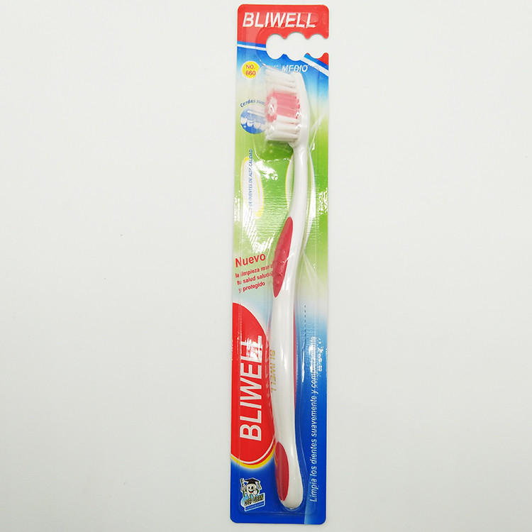 Brosse à dents réutilisable molle propre orale en plastique d'OEM de poignée écologique en gros de couleur