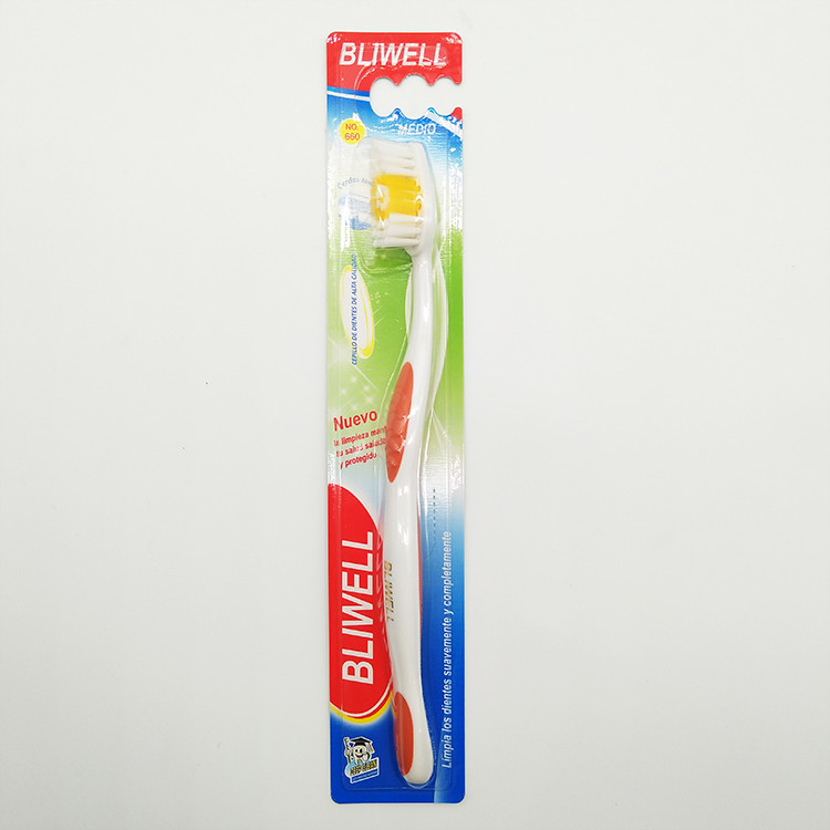 Brosse à dents réutilisable molle propre orale en plastique d'OEM de poignée écologique en gros de couleur